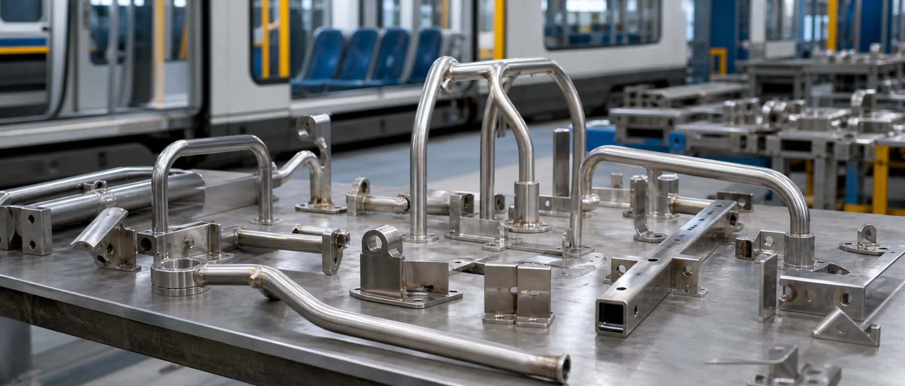 Applicazioni di componenti metallici negli interni di bus e treni