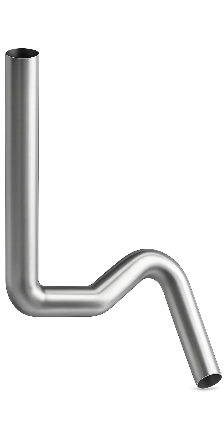 Tubo metallico curvato su disegno mediante curvatura CNC RECA