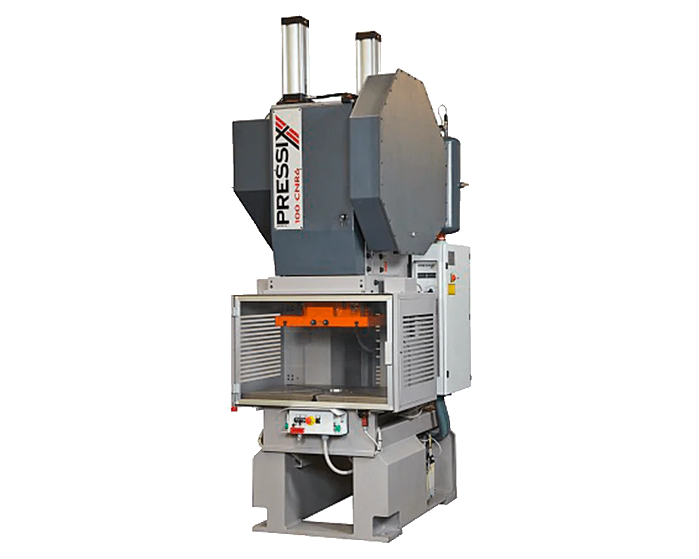 Mechanical press for stamping RECA metal tubes and profiles