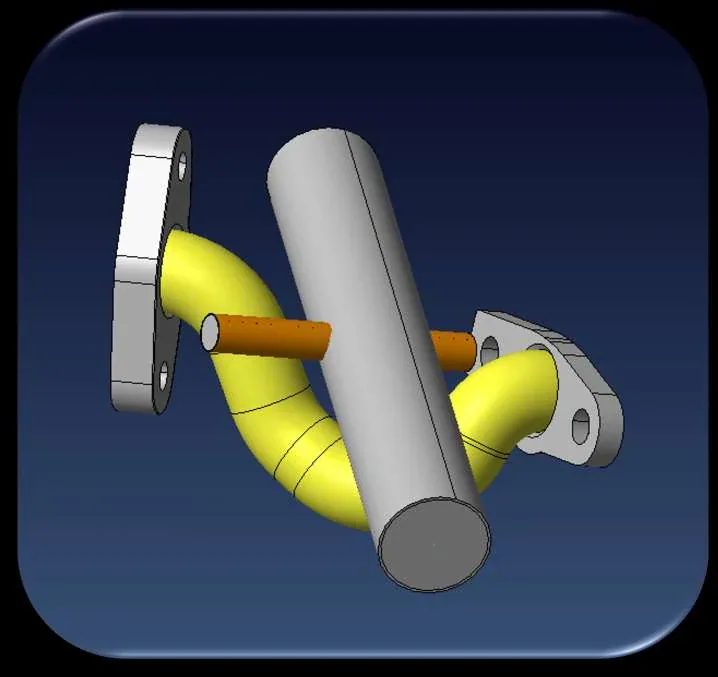 Progettazione CAD di un componente tubolare sviluppato da RECA