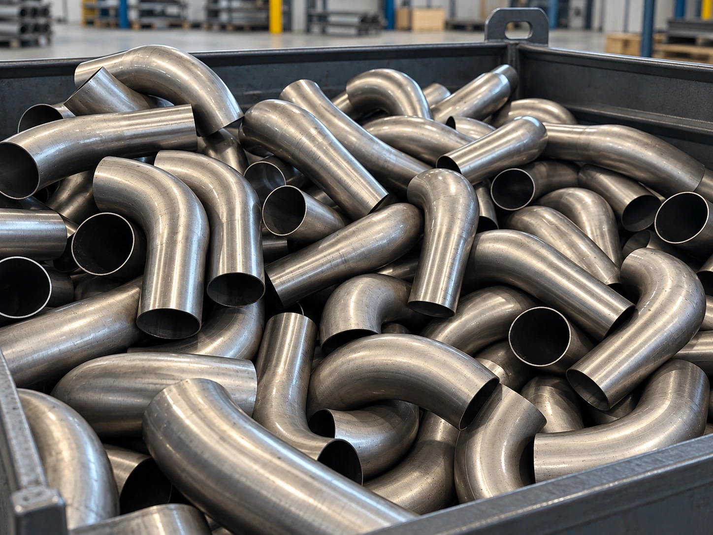 Tubi metallici curvati prodotti in serie nello stabilimento RECA